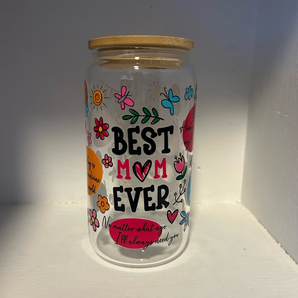 Decorative glass tumbler